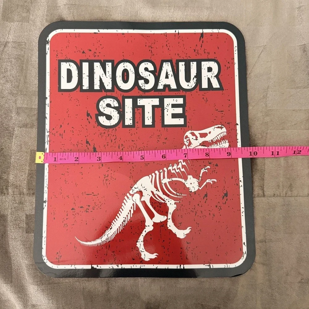Dinosaur Area Keep Out Dinosaur Site Metal Signs Set Of 2 Kids Room Decor Theme